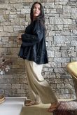 Santos Cotton Zahra Embroidered Smock Black /6=